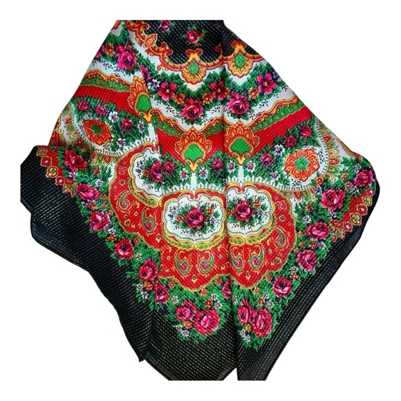 Vintage Japan AC Wooly Lurex scarf - Picture 1 of 8